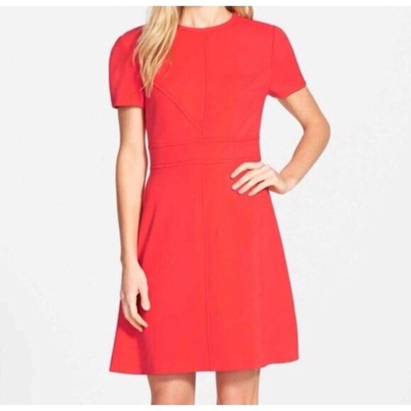 Eliza J Dresses & Skirts - Eliza J Red Short Sleeve Sheath Dress Women's 14 Work Dress Business Casual New